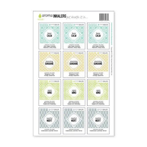 "Aroma Inhalers" Waterproof Label Sets (Sheets of 12)
