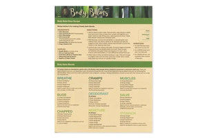 Body Balms Recipe Tear Pad (25 Sheets)