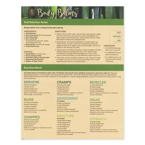 Body Balms Recipe Tear Pad (25 Sheets)