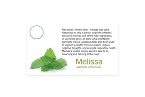 Essential Oil Pass Along Sample Cards Melissa