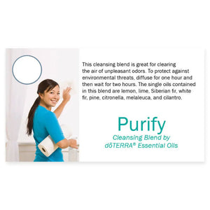 Essential Oil Pass Along Sample Cards Purify