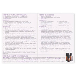 Essential Oil Bath Bomb Recipes Card And Plastic Molds (Pack Of 10)