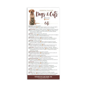 "Essential Oils for Dogs and Cats" Reference Cards (Pack of 25)