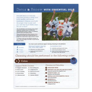 "Detox & Renew with Essential Oils" 2-Page Foldout (Pack of 25)