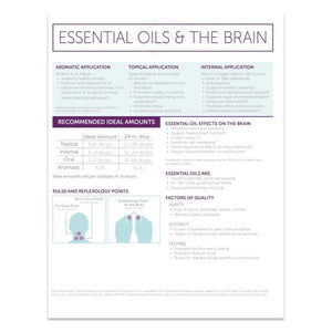 "Essential Oils and the Brain" 2-Page, Foldout Guide (Pack of 25)