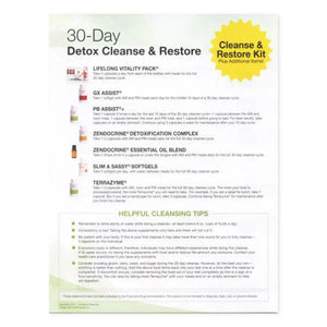 "30-Day Detox Cleanse and Restore" Tear Pad (50 Sheets)