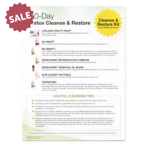 "30-Day Detox Cleanse and Restore" Tear Pad (50 Sheets)
