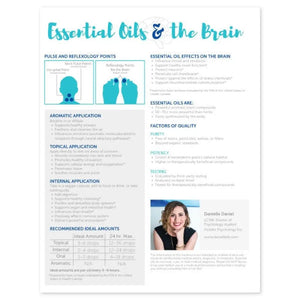 "Essential Oils and the Brain" 2-Page Foldout Guide (Pack of 25)