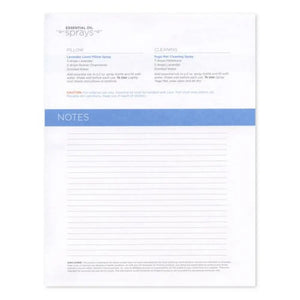 Do-It-Yourself Essential Oil Sprays Recipe Sheet Tear Pad (25 Sheets)