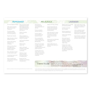 How To Use Essential Oils: Peppermint Melaleuca And Lavender Brochures (Pack Of 25)