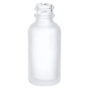 1 oz. Frosted Glass Boston Round Bottle (20-400 Neck Size)