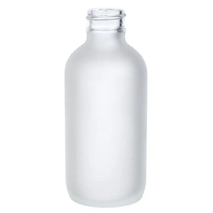 4 oz. Frosted Glass Boston Round Bottle (24-400 Neck Size)