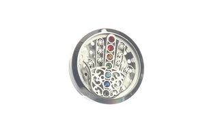 Chakra Hamsa Hand Stainless Steel Car Diffuser