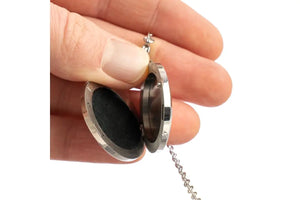 Stainless Steel Lotus Flower Locket Diffusing Necklace