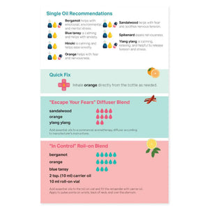 "Using Essential Oils to Cope with Anxiety" Booklet, inside sample