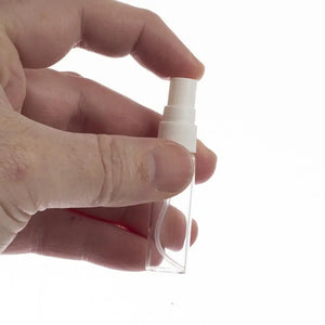 5 Ml Clear Glass With White Misting Spray Tops (Pack Of 6)