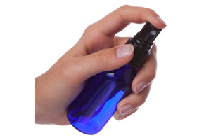 2 Oz. Blue Glass Bottle With Misting Sprayer