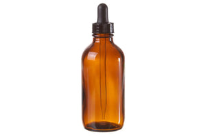 4 oz. Amber Glass Bottle with Dropper Cap