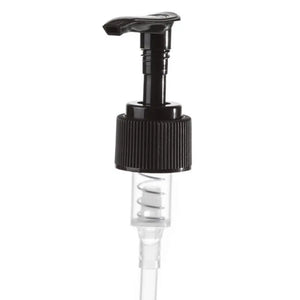 Black Pump for 4 oz. Blue Glass and 2 4 and 8 oz. Plastic Bottles (24-410 Neck Size)