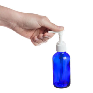 4 Oz. Blue Glass Bottle With Pump