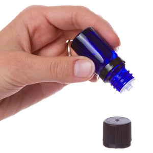 5 Ml Blue Glass Vials And Euro-Style Caps With Orifice Reducers (Pack Of 6)