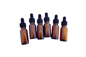 1/2 Oz. Amber Glass With Dropper Caps (Pack Of 6)