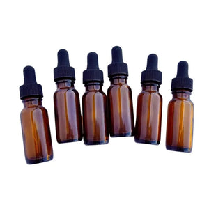 1/2 Oz. Amber Glass With Dropper Caps (Pack Of 6)