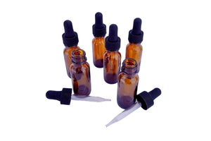 1/2 Oz. Amber Glass With Dropper Caps (Pack Of 6)
