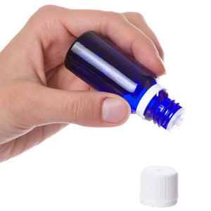 15 Ml Blue Glass Vials And Euro-Style Caps With Orifice Reducers (Pack Of 6)