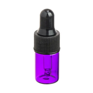 2 ml Purple Glass Vials with Dropper Caps (Pack of 12)