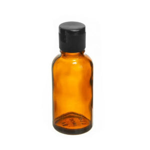 30 ml Amber Glass Vials with Black Snap-Top Caps (Pack of 6)