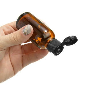 30 Ml Amber Glass Vials With Black Snap-Top Caps (Pack Of 6)
