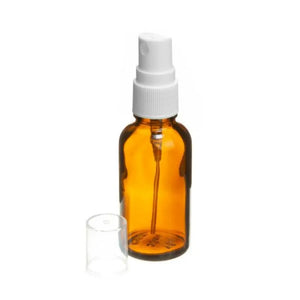 30 ml Amber Glass Vials with White Misting Sprayers (Pack of 6)