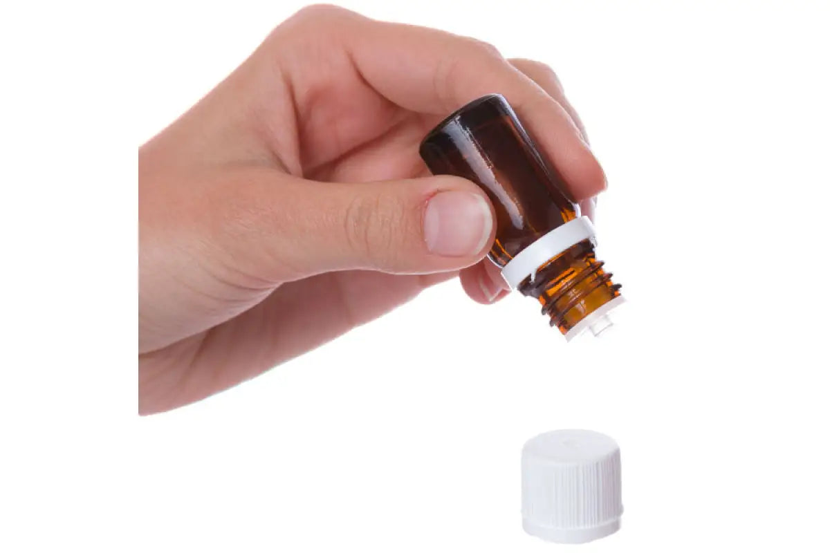 5 ml Amber Glass Vials and Black Euro-style Caps with Orifice Reducers (Pack of 6)