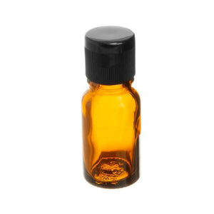 10 ml Amber Glass Vials with Black Snap-Top Caps (Pack of 6)