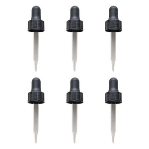 Dropper Cap Assemblies For 15 Ml Glass Vials 18-415 Neck Size (Pack Of 6)