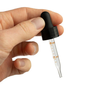 Calibrated Dropper Cap Assemblies For 15 Ml Glass Vials 18-415 Neck Size (Pack Of 6)