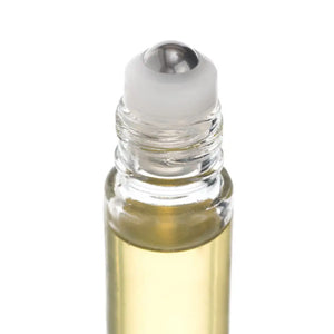 1/3 Oz. Clear Glass Roll-On Vials With Springlock Stainless Steel Roll-Ons And Black Caps (Pack Of
