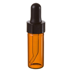 2 dram Amber Glass Vials with Dropper Caps (Pack of 6)