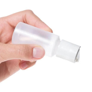 1 Oz. Natural Plastic Bottles With White Disc-Top Caps (Pack Of 6)