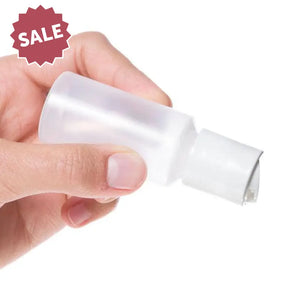 1 Oz. Natural Plastic Bottles With White Disc-Top Caps (Pack Of 6)