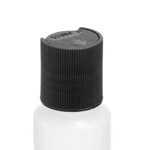 Black Disc-Top Cap For 1 2 And 4 Oz. Plastic Bottles 20-410 Neck Size (Pack Of 6)