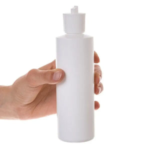 8 Oz. White Plastic Bottle With Flip-Top Cap