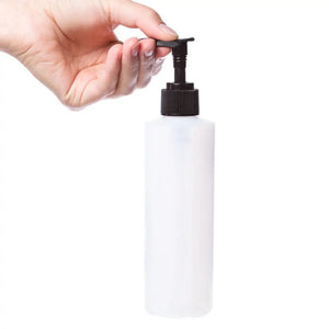 8 Oz. Natural Plastic Bottle With Black Pump