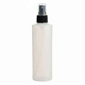 8 oz. Natural Plastic Bottle with White Misting Sprayer