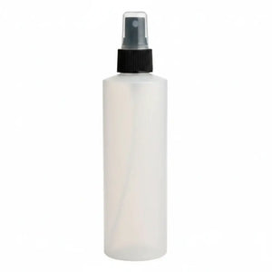 8 oz. Natural Plastic Bottle with White Misting Sprayer
