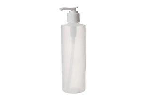 8 oz. Natural Plastic Bottle with White Pump