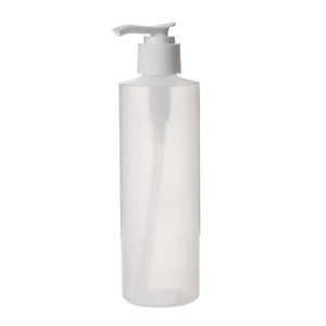 8 oz. Natural Plastic Bottle with White Pump