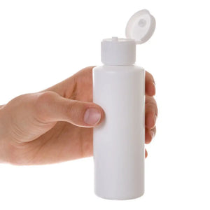 4 Oz. White Plastic Bottle With Snap-Top Cap