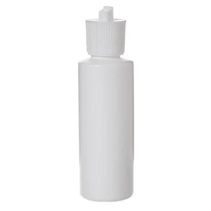 4 oz. White Plastic Bottle with White Flip-top Cap